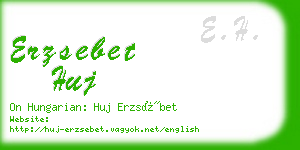 erzsebet huj business card